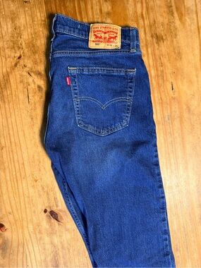Levi's Men’s Straight Leg Jeans in Deep Blue Denim